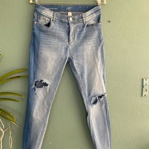 Loft high waisted straight jeans